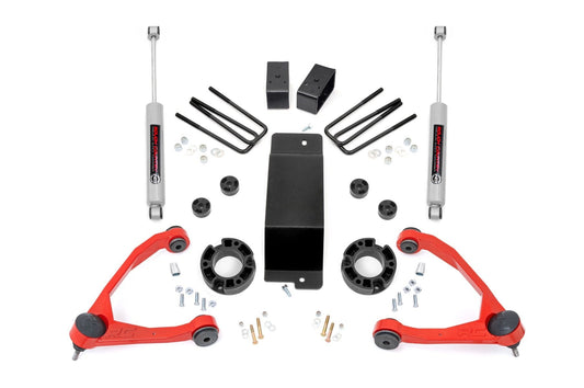 Rough Country 19431ARED 3.5 Inch Lift Kit | Alum/Cast Steel | Chevy/GMC 1500 (07-16)