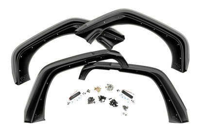 Rough Country 99037 High Clearance LED Flat Fender Flare Kit | UV Treated | Jeep Wrangler JK (07-18)