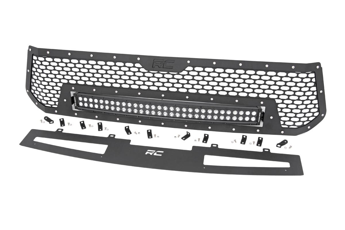 Rough Country 70226 Mesh Grille | 30" Dual Row LED | Black | Toyota Tundra 2WD/4WD (2014-2017)