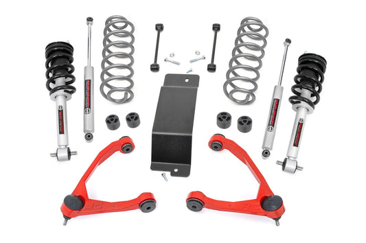 Rough Country 19332RED 3.5 Inch Lift Kit | N3 Struts | Forged UCAs RED | Chevy/GMC SUV 1500 (07-20)