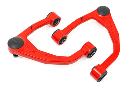 Rough Country 76901RED Red Forged Upper Control Arms | OE Upgrade | Toyota Tundra 2WD/4WD (07-21)