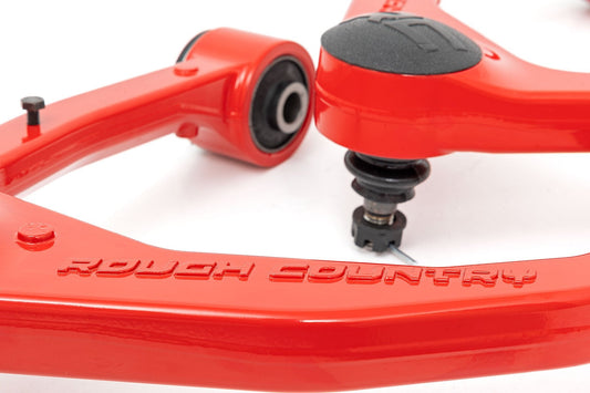 Rough Country 76901RED Red Forged Upper Control Arms | OE Upgrade | Toyota Tundra 2WD/4WD (07-21)