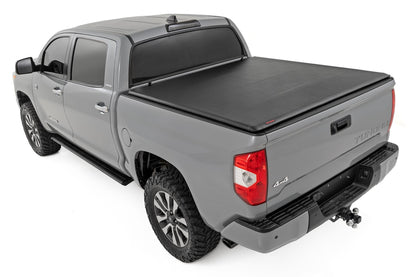 Rough Country 42419550 Soft Roll Up Bed Cover | 5'7" Bed | Toyota Tundra 2WD/4WD (2007-2021)