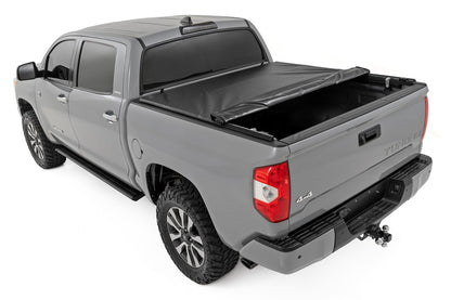 Rough Country 42419550 Soft Roll Up Bed Cover | 5'7" Bed | Toyota Tundra 2WD/4WD (2007-2021)