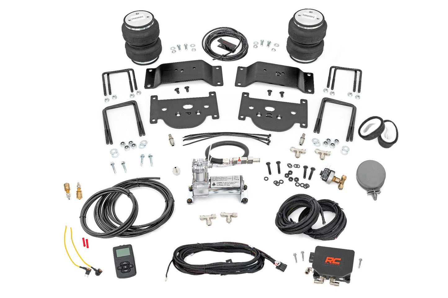 Rough Country 10024WC Air Spring Kit w/compressor | Wireless Controller | 0-6" Lifts | Toyota Tundra (07-21)