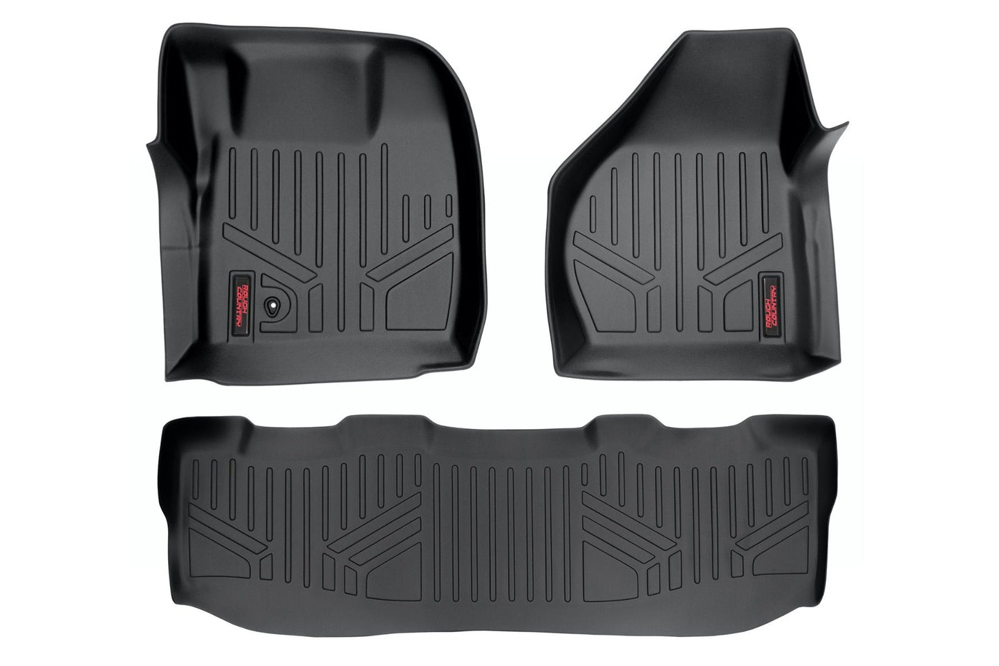 Rough Country M-52102 Floor Mats | FR & RR | Crew Cab | Ford F-250/F-350 Super Duty 2WD/4WD (08-10)