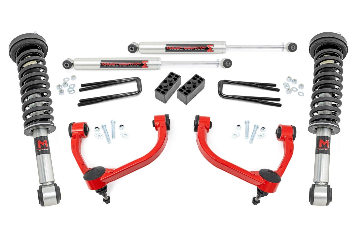 Rough Country 54440RED 3 Inch Lift Kit | M1 Struts | Ford F-150 4WD (2009-2013)