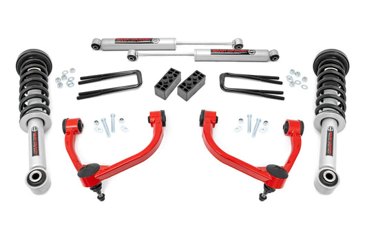 Rough Country 54431RED 3 Inch Lift Kit | N3 Struts | Ford F-150 4WD (2009-2013)