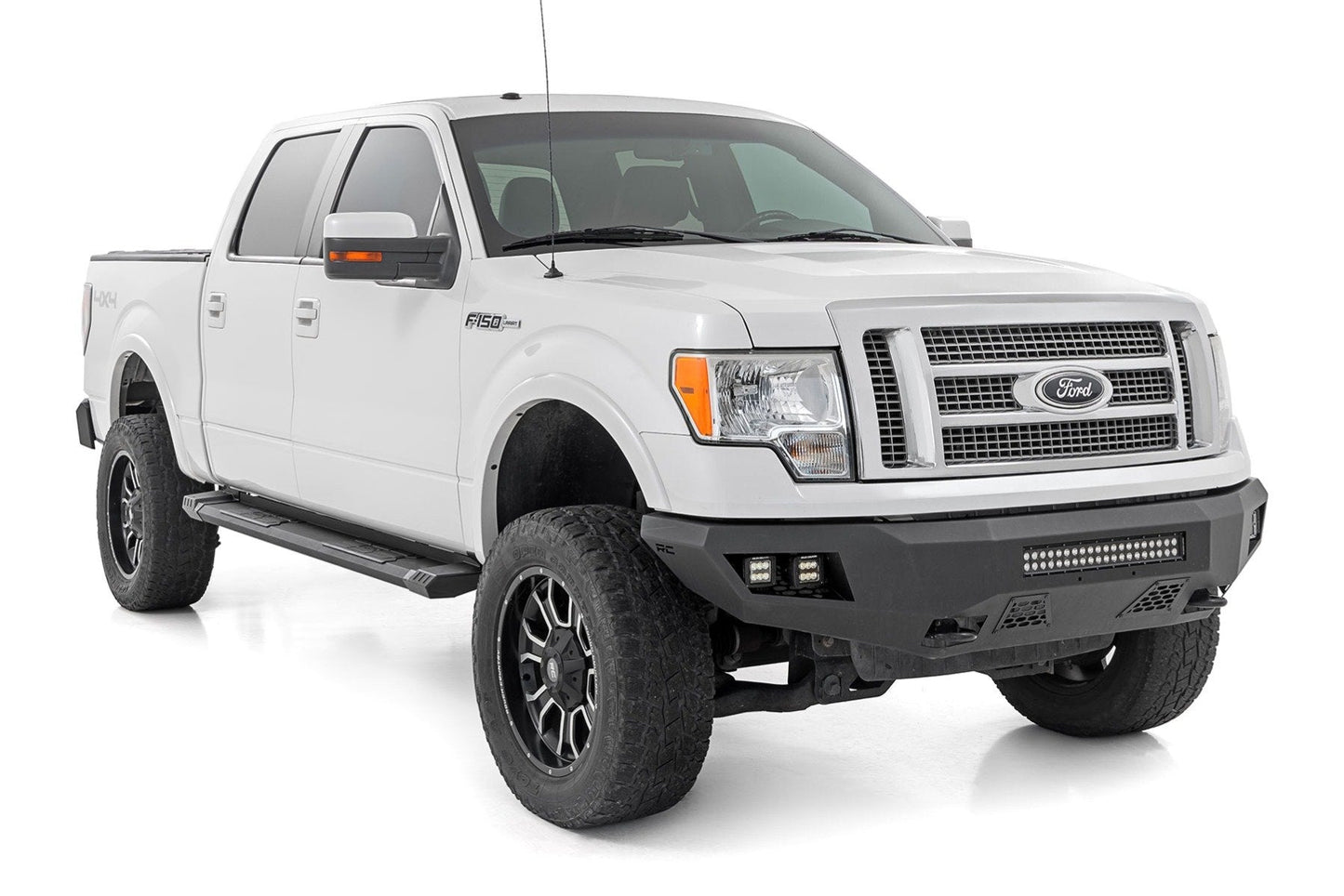 Rough Country SRB091491A HD2 Aluminum Running Boards | Super Crew Cab | Ford F-150 2WD/4WD (2009-2014)