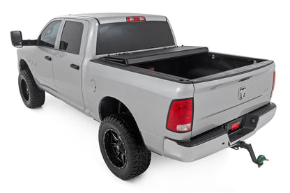 Rough Country 49318650 Hard Tri-Fold Flip Up Bed Cover | 6'4" Bed | Ram 1500/2500/3500 (10-25 & Classic)