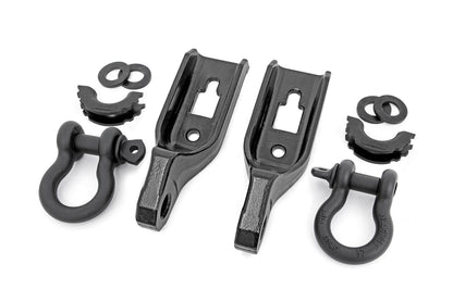 Rough Country RS158 Tow Hook Brackets | D-Ring Combo | Ford F-150 2WD/4WD (2009-2025)