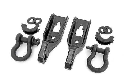 Rough Country RS158 Tow Hook Brackets | D-Ring Combo | Ford F-150 2WD/4WD (2009-2025)