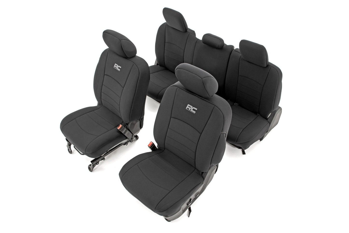 Rough Country 91068 Seat Covers | FR Bucket RR Full bench | Ram 1500 (09-18)/2500 (11-18)/3500 (11-18)