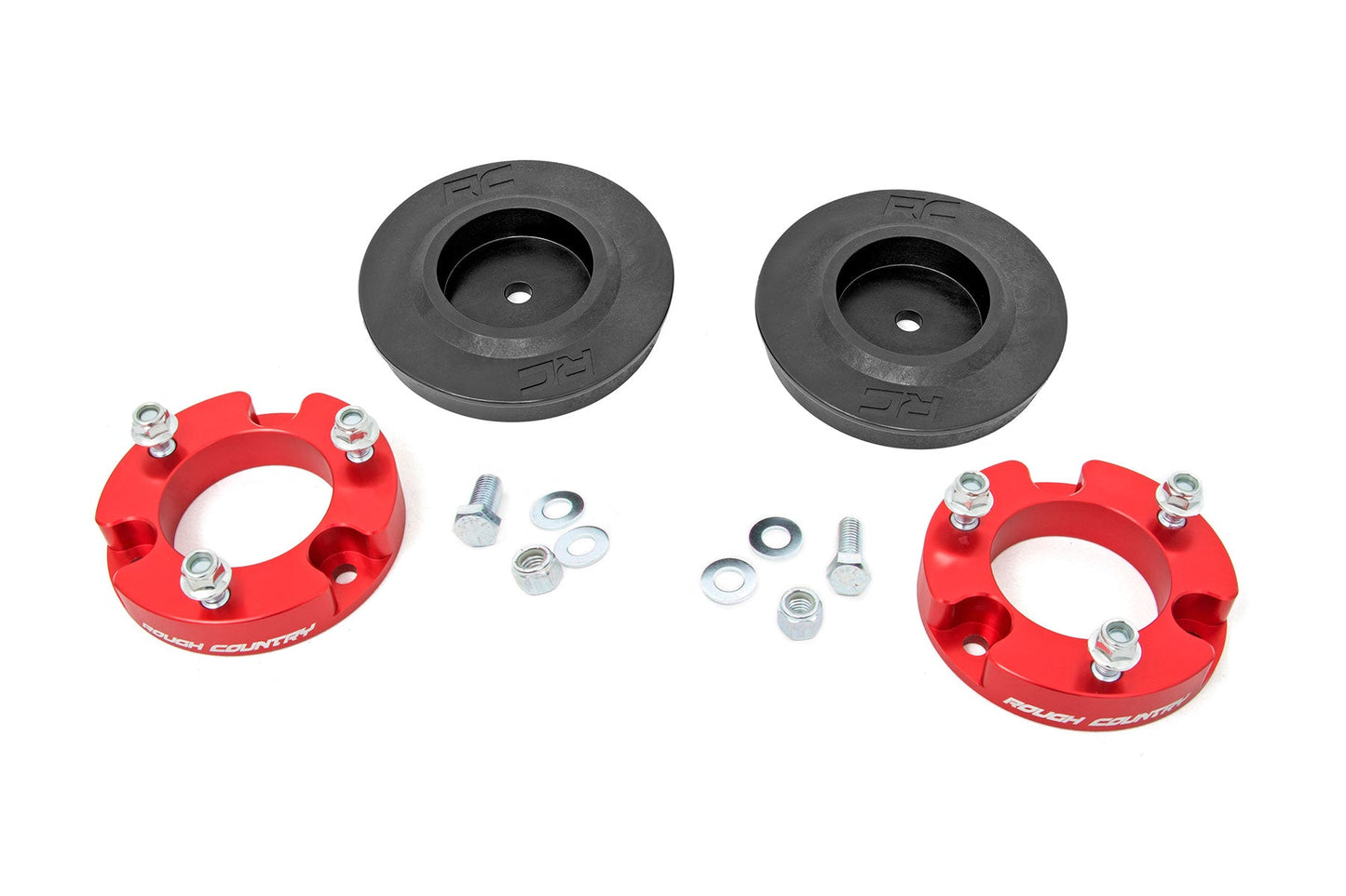 Rough Country 763ARED 2 Inch Lift Kit | Red Spacers | Toyota FJ Cruiser 2WD/4WD (2007-2014)