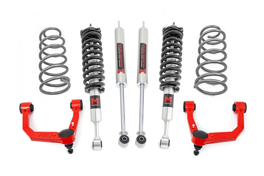Rough Country 76642RED 3 Inch Lift Kit | Upper Control Arms | RR Coils | M1 Struts | Toyota 4Runner (10-24)