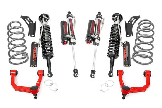 Rough Country 76650RED 3 Inch Lift Kit | Upper Control Arms | RR Coils | Vertex | Toyota 4Runner (10-24)