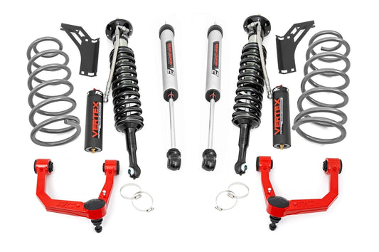 Rough Country 76658RED 3 Inch Lift Kit | Upper Control Arms | RR Coils | Vertex/V2 Struts | Toyota 4Runner (10-24)