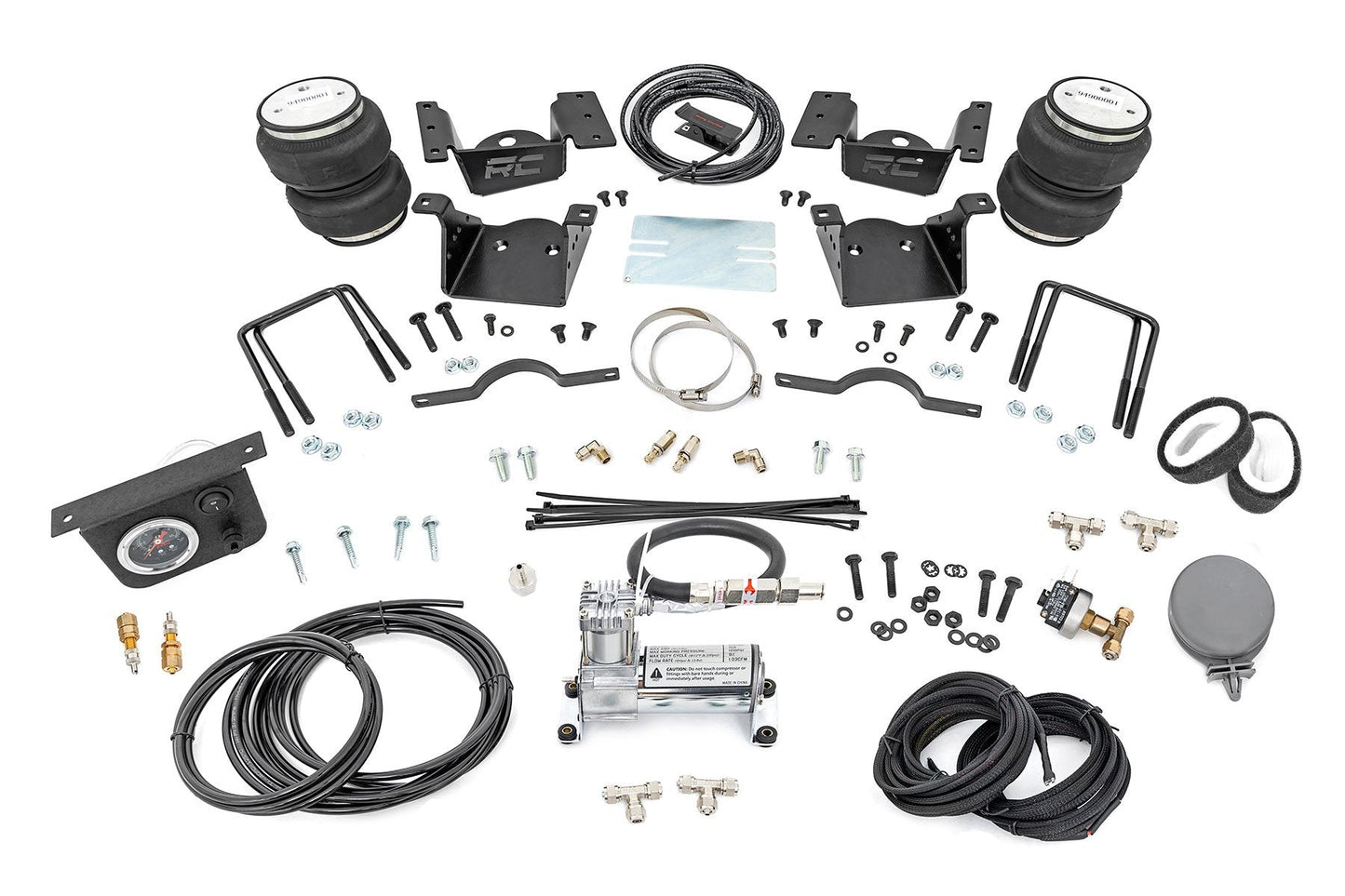 Rough Country 10007C Air Spring Kit w/compressor | 0-7.5" Lift | Chevy/GMC 2500HD/3500HD (11-19)