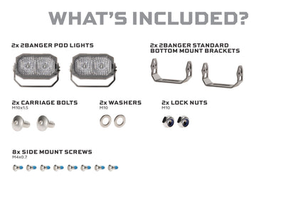 Morimoto 2Banger NCS LED Pods (SAE Wide / Yellow / Set)