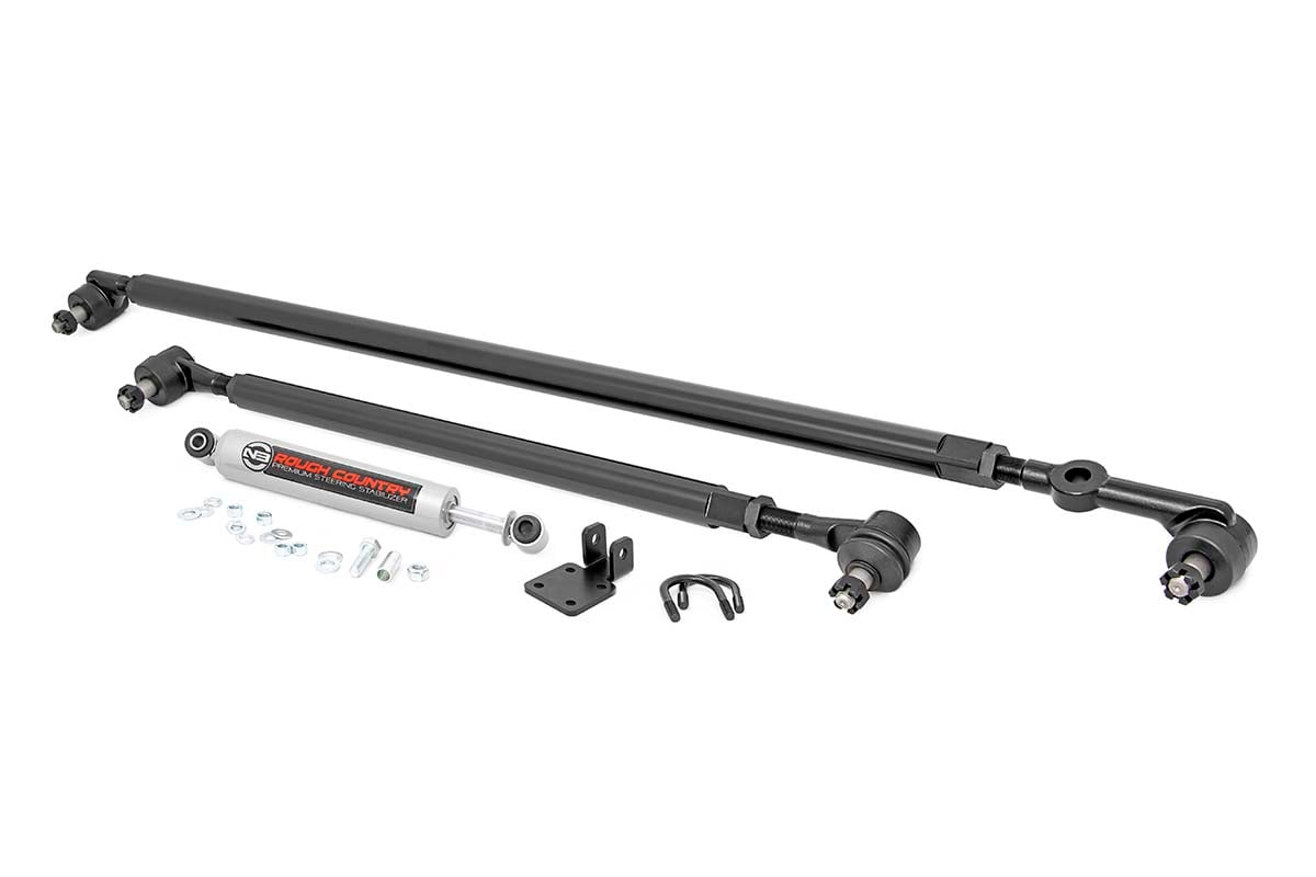 Rough Country 10613 HD Steering Kit | Stabilizer Combo | Jeep Comanche MJ/Wrangler TJ/Wrangler Unlimited
