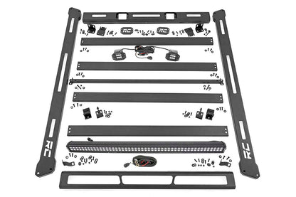 Rough Country 10615 Roof Rack | Black Series Lights | Jeep Wrangler JK/Wrangler Unlimited  (07-18)