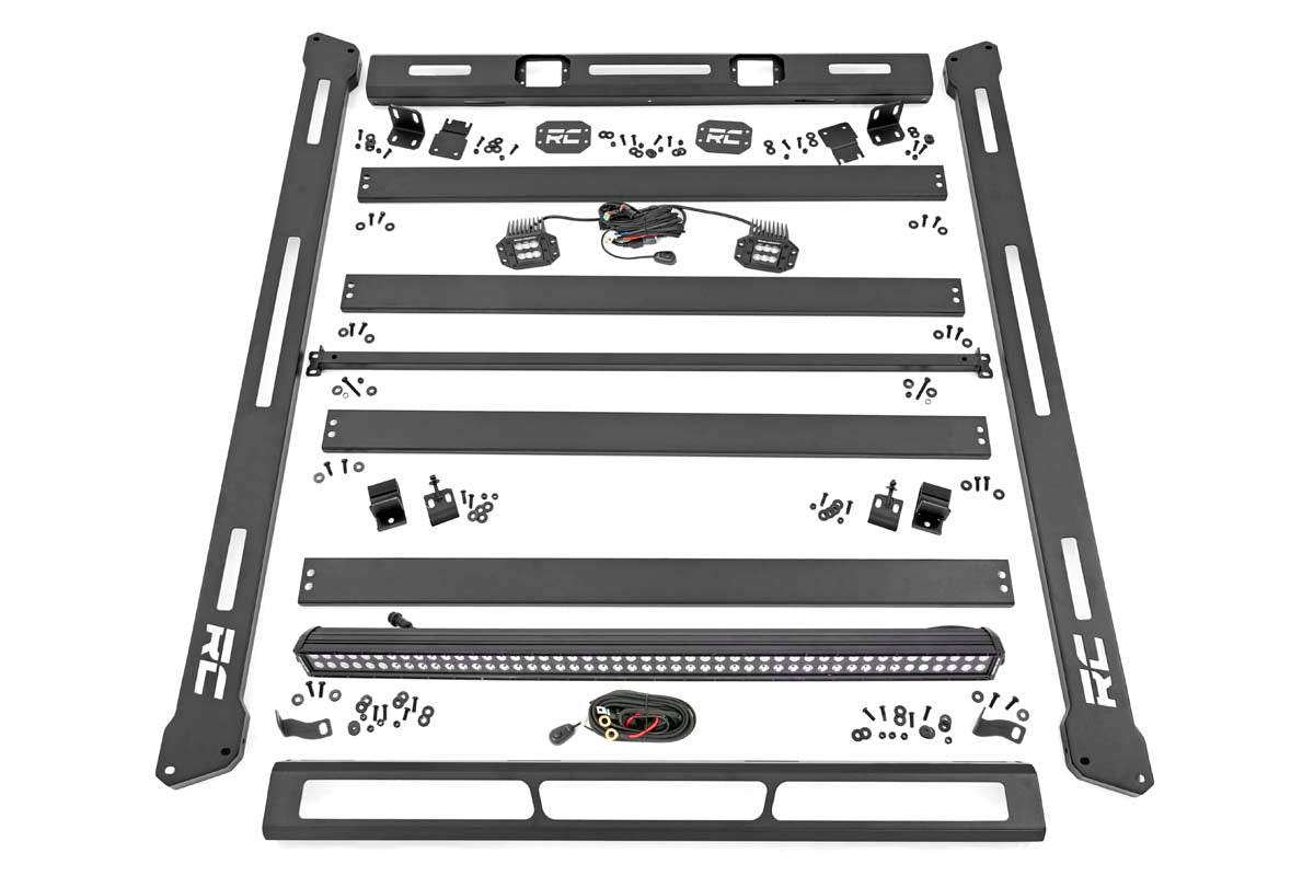 Rough Country 10622 Roof Rack | Black Series Lights | Jeep Wrangler JL (18-25)/Wrangler Unlimited (18-25)