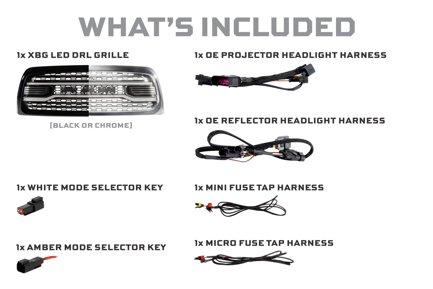 XBG LED Grille: Dodge Ram HD (13-18 / Chrome)