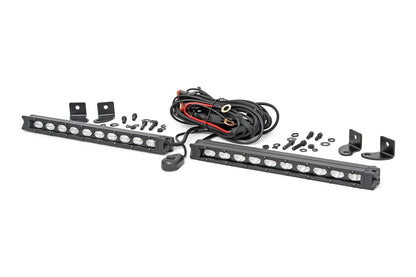 Rough Country 70410ABL 10 Inch Black Series LED Light Bar | Slim Line| Pair