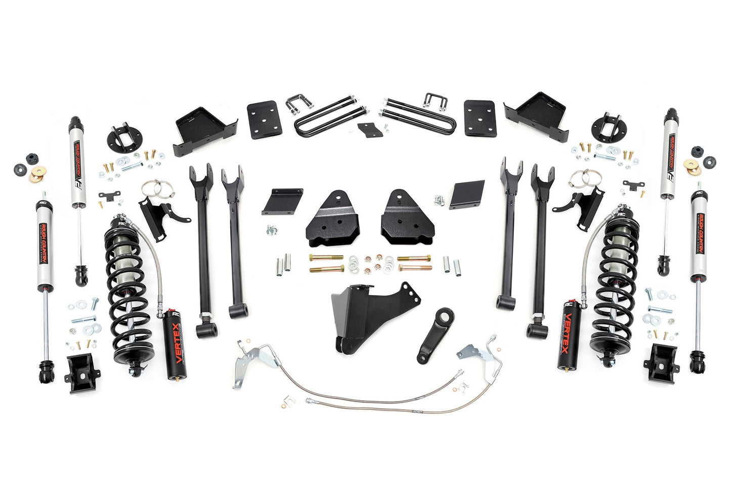 Rough Country 58958 6 Inch Lift Kit  |  4 Link  |  OVLD  |  C/O V2 | Ford F-250 Super Duty (15-16)