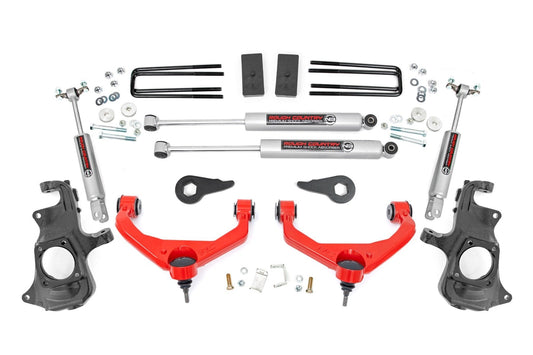 Rough Country 97630RED 3.5 Inch Lift Kit | Knuckle | w/ Overloads | Chevy/GMC 2500HD/3500HD (11-19)