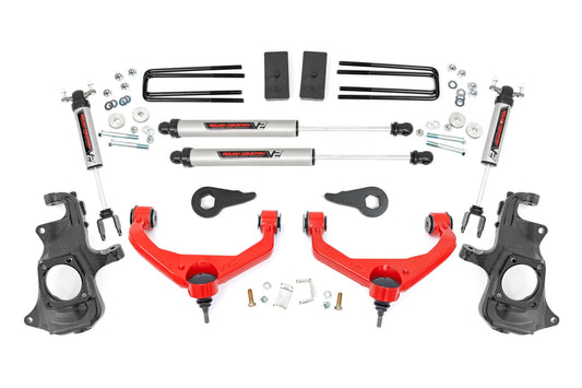 Rough Country 95770RED 3.5 Inch Knuckle Lift Kit | V2 | Chevy/GMC 2500HD/3500HD (11-19)