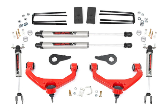 Rough Country 95970RED 3.5 Inch Lift Kit | V2 | Chevy/GMC 2500HD/3500HD (11-19)
