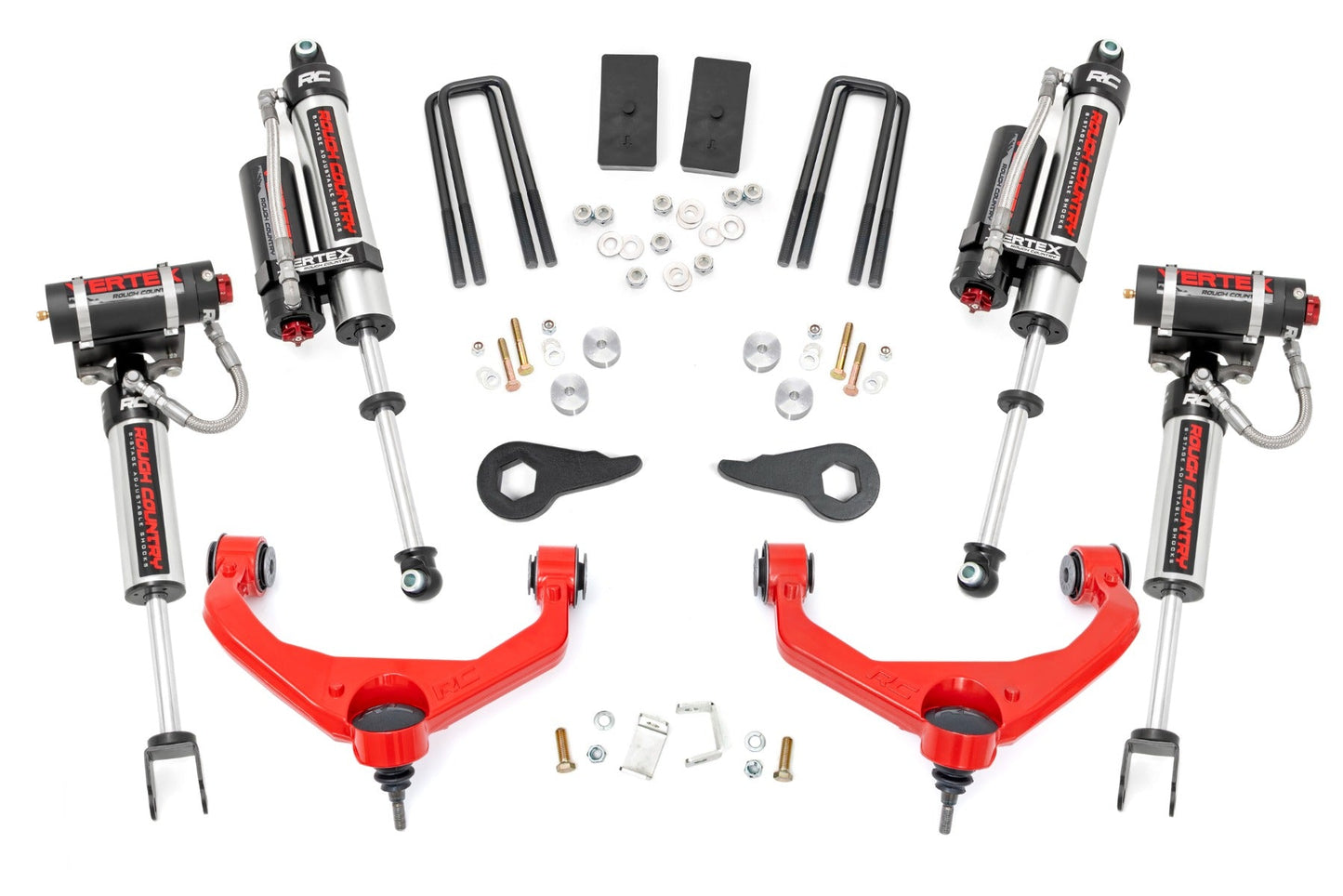 Rough Country 97550RED 3.5 Inch Lift Kit | Vertex | w/ Overloads | Chevy/GMC 2500HD/3500HD (11-19)