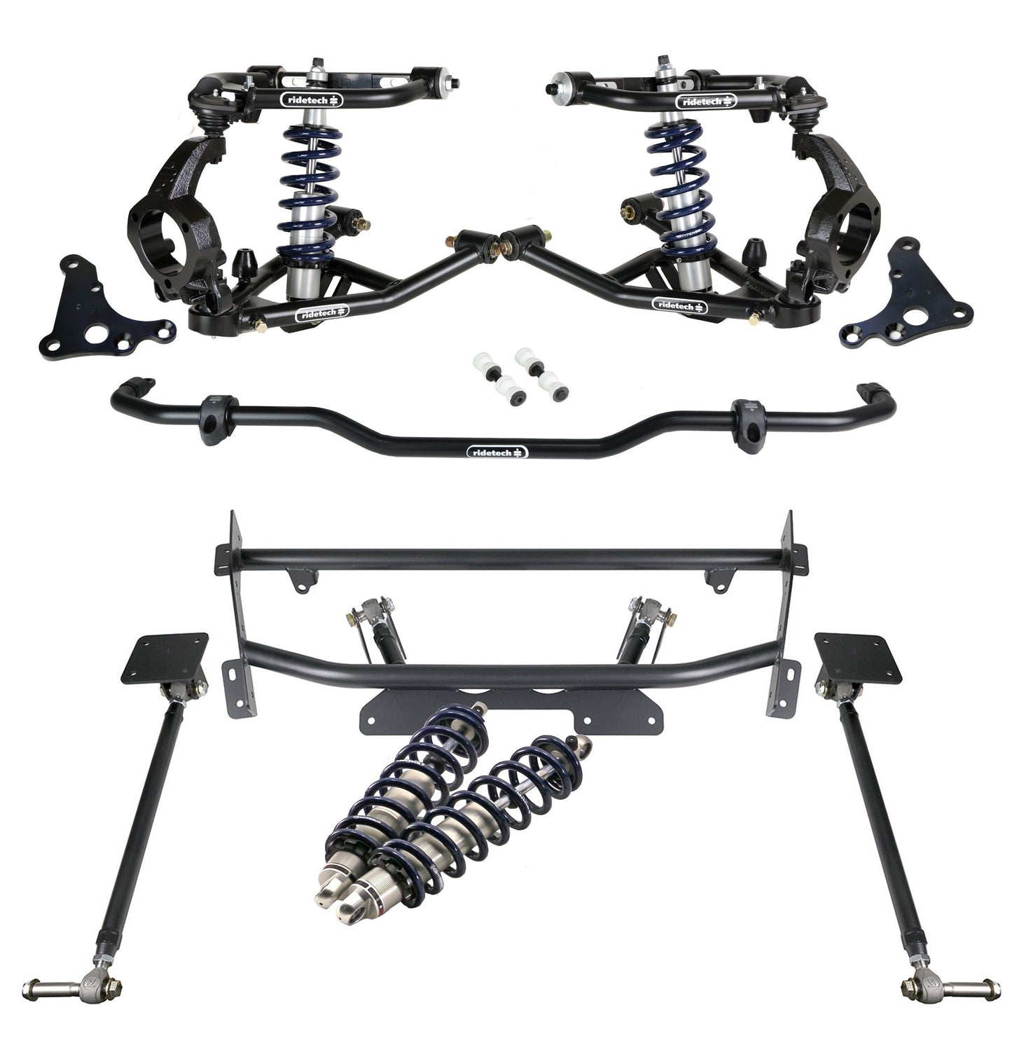 Ridetech 11260203 HQ Coil-Over System with hub spindles for 1968-1974 Nova.