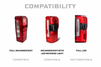 XB LED Tail Lights: 2023+ Ford Super Duty (Smoked Lens / Set)