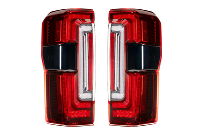 XB LED Tail Lights: 2023+ Ford Super Duty (Red Lens / Set)