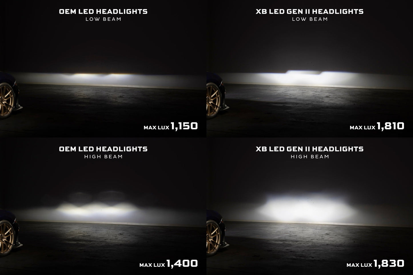 XB LED Headlights: 18-23 Ford Mustang (Gen II / Set)