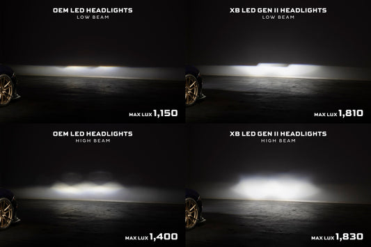 XB LED Headlights: 18-23 Ford Mustang (Gen II / Set)