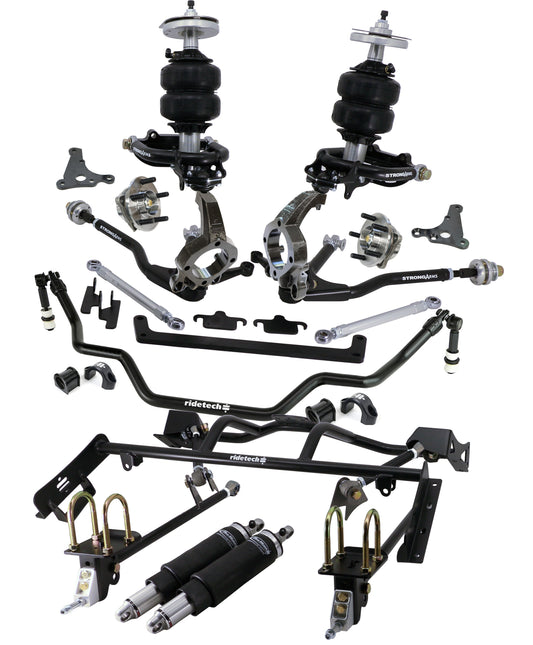 Ridetech 12090296 HQ Air Suspension System with hub spindles for 1964-1966 Mustang.