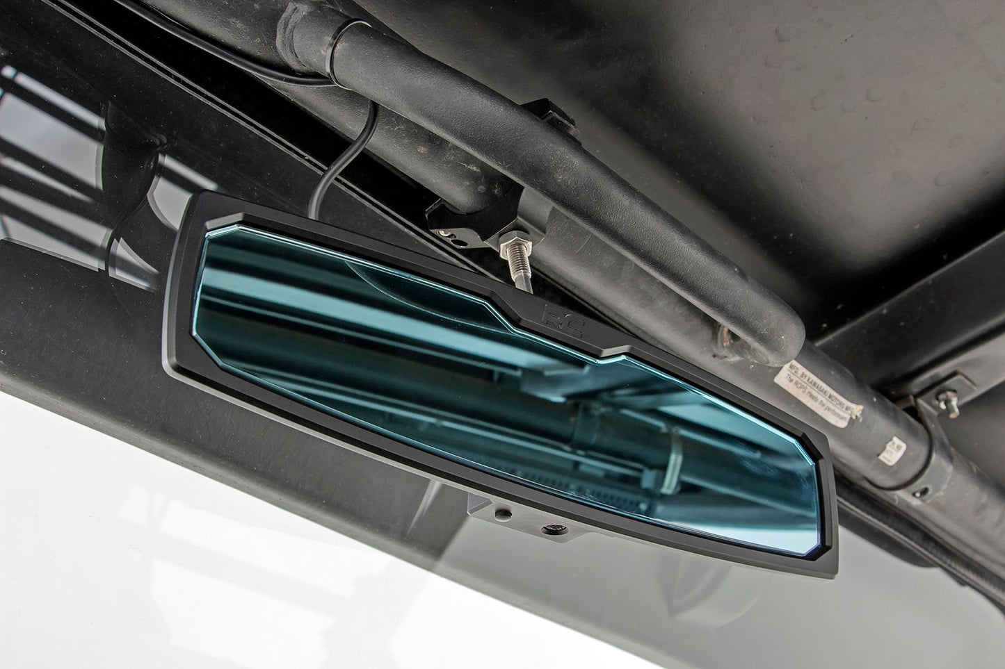 Rough Country 99007A UTV Aluminum Rear View Mirror | Dome Light| 12" | 1.75-2" Mount