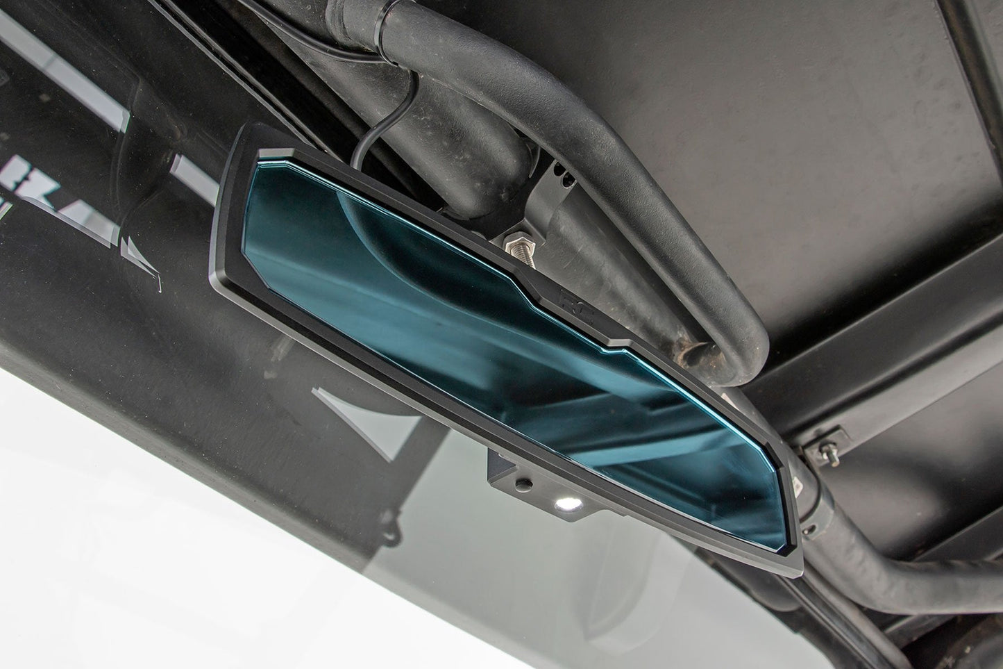 Rough Country 99007A UTV Aluminum Rear View Mirror | Dome Light| 12" | 1.75-2" Mount