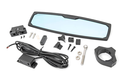 Rough Country 99007A UTV Aluminum Rear View Mirror | Dome Light| 12" | 1.75-2" Mount