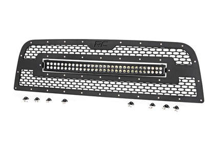Rough Country 70152 Mesh Grille | 30" Dual Row LED | Black | Ram 2500/3500 2WD/4WD (2013-2018)
