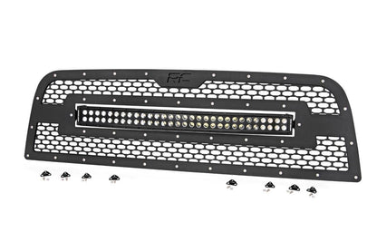 Rough Country 70152 Mesh Grille | 30" Dual Row LED | Black | Ram 2500/3500 2WD/4WD (2013-2018)