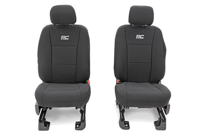 Rough Country 91018 Seat Covers | FR Bucket and RR Bench | Ford F-150/Lightning/F-250/F-350 (15-25)