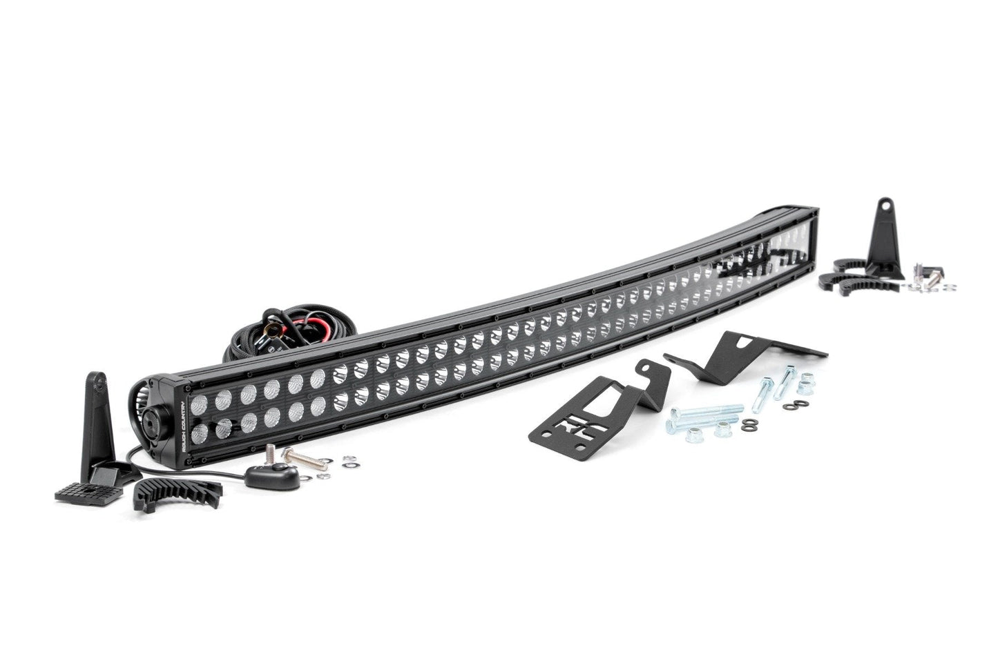 Rough Country 97038 LED Light Kit | Front Mount | 40" Black Dual Row | White DRL | Can-Am Commander Max 1000