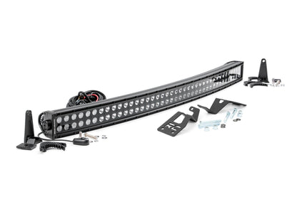 Rough Country 97038 LED Light Kit | Front Mount | 40" Black Dual Row | White DRL | Can-Am Commander Max 1000