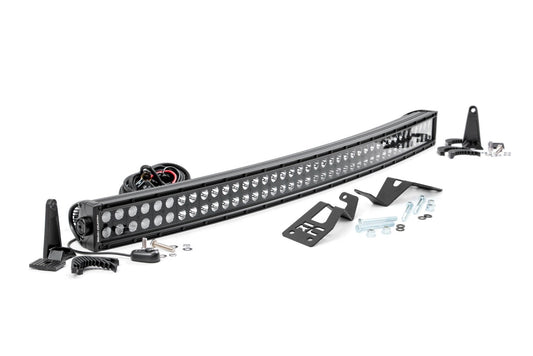 Rough Country 97038 LED Light Kit | Front Mount | 40" Black Dual Row | White DRL | Can-Am Commander Max 1000