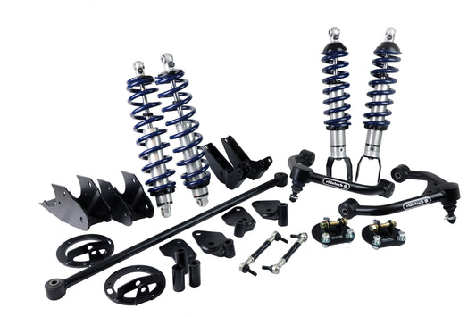 Ridetech 13130115 Front and rear Coil-Over lowering system for 2019-2025 Ram 1500 4WD.