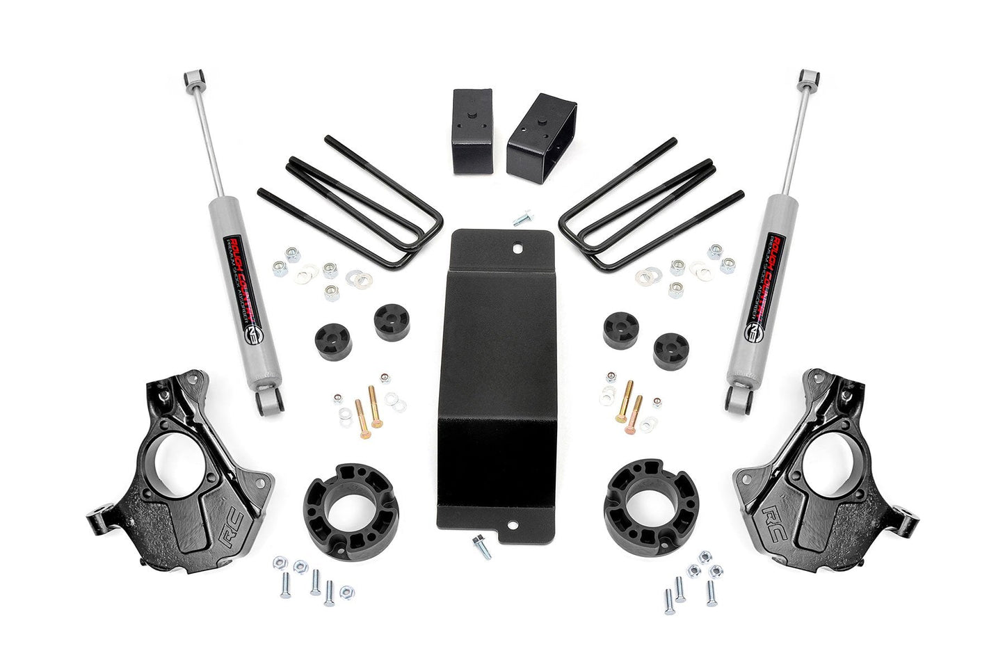 Rough Country 12130 3.5 Inch Lift Kit | Alum/Stamp Steel LCA | Chevy/GMC 1500 (14-18 & Classic)